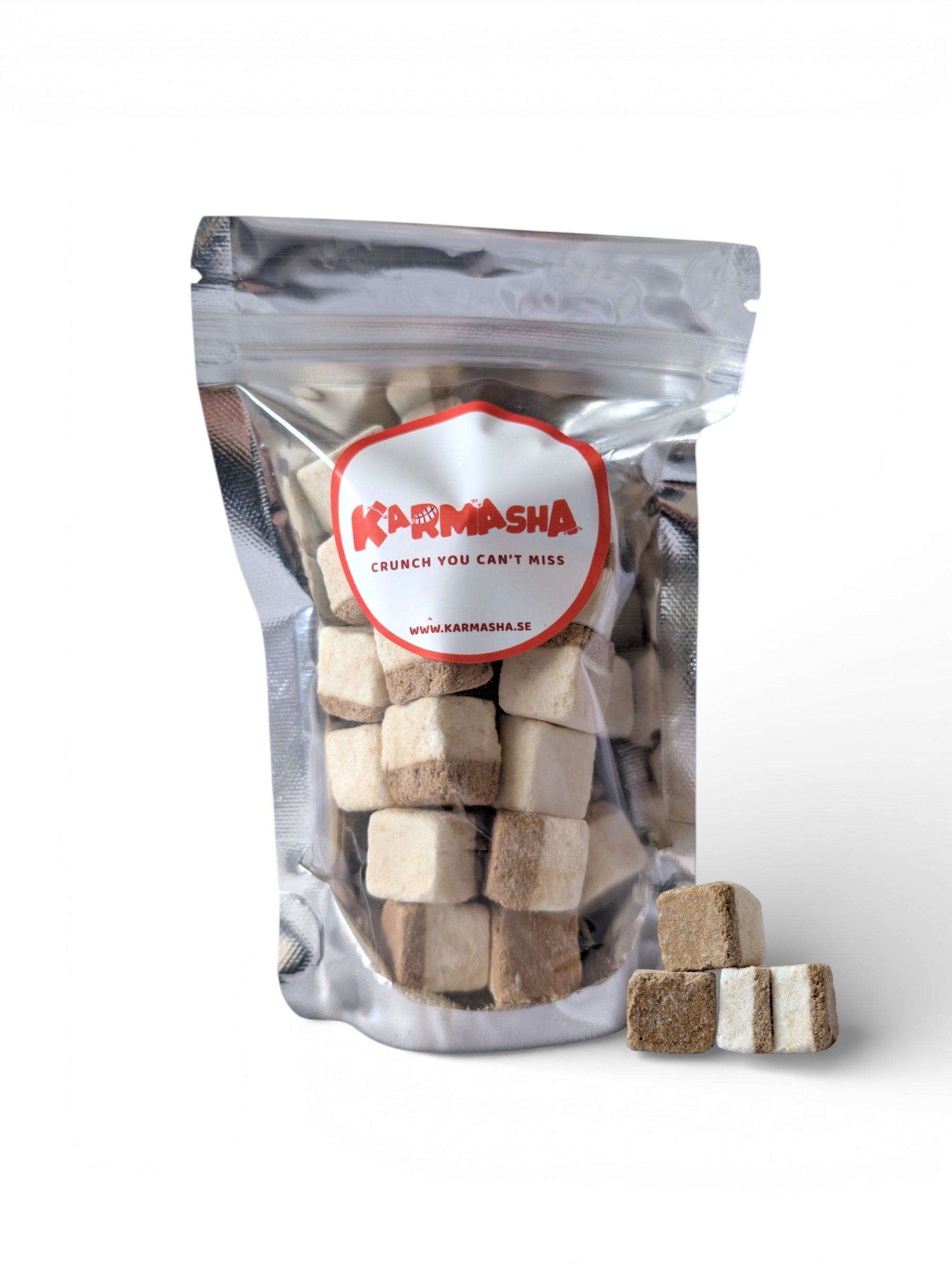 قطع جوز الهند المجففة بالتجميد مع الإسبريسو